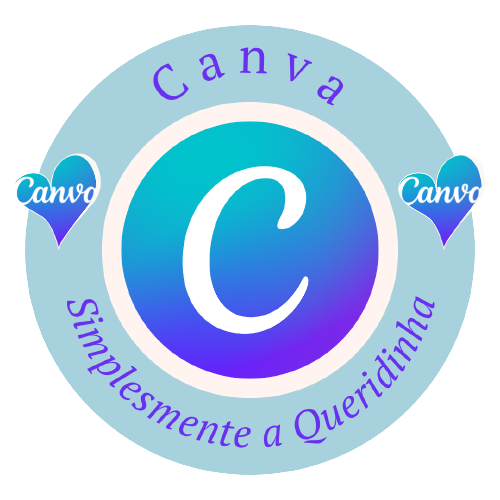 Logotipo do Canva com texto curvado