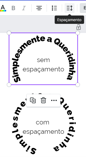 Utilizando o recurso Espaçamento no Canva