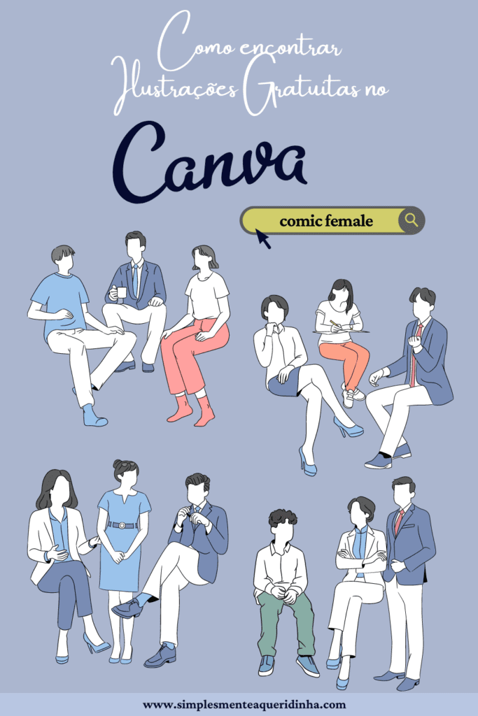 Elementos semelhantes no Canva do Nicho comportamento mulheres e homens