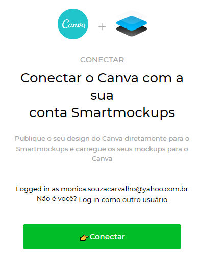 Conecte sua conta do Canva com Smartmockups