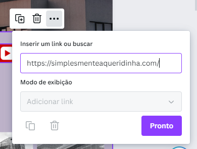 Adicionar links nos botões de seu site.