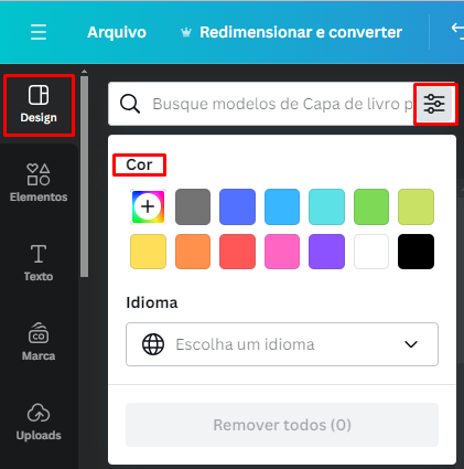 Flexibilidade de Personalização Ajustar cores